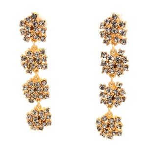 Rebel Flower Crystal Drop Earrings